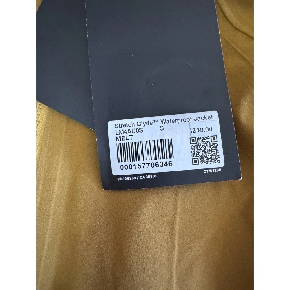 NEW Lululemon Stretch Glyde Waterproof Jacket Size Small Melt Yellow Cinchable - Picture 6 of 16